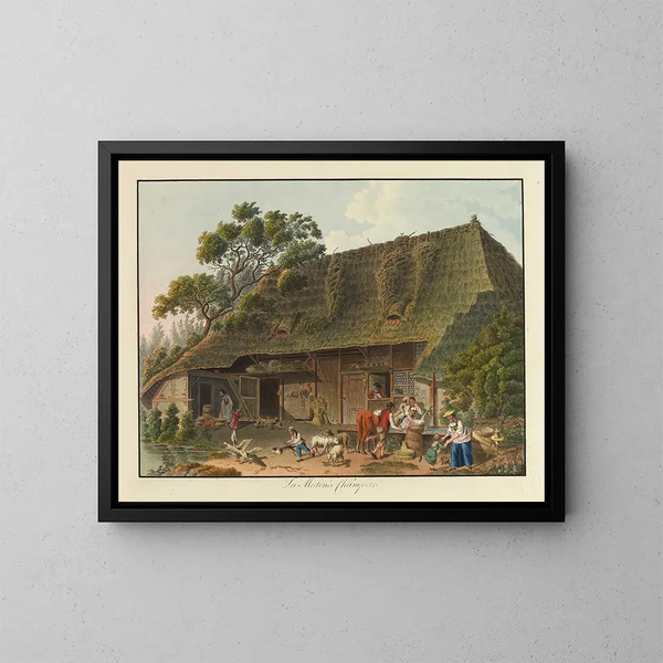 Die ländliche Morgenstunde - Karl Ludwig Zehender — gerahmtes Bild an der Wand