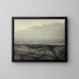 Abendstimmung am Aussichtspunkt - Karl Nordström — gerahmtes Bild an der Wand