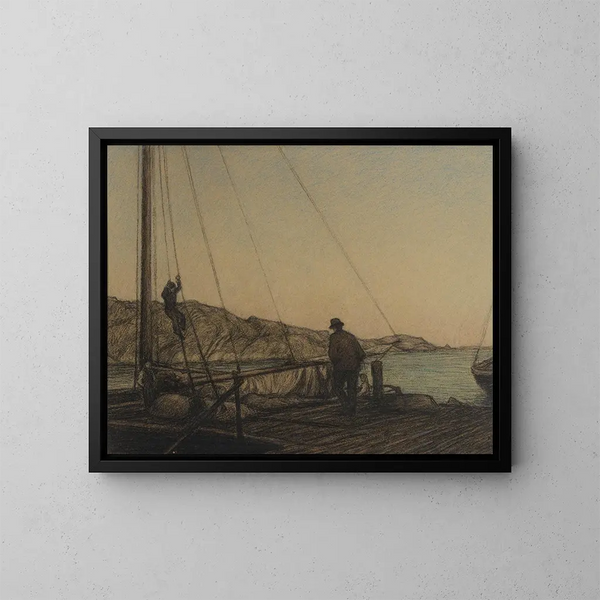 Le Quai - Karl Nordström — gerahmtes Bild an der Wand