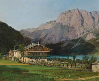 Karl Reinhold - Zedlitz Villa at Lake Altaussee with a view of Trisselwand.webp