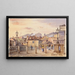 Le Pont de la Madeleine sur le Wienfluss - Karl Wenzel Zajicek — gerahmtes Bild an der Wand