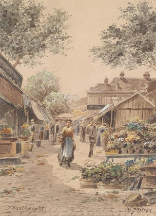 Karl Wenzel Zajicek - Motiv am Naschmarkt.webp