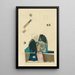 Ohne Titel junge Frau und Tod - Karl Wiener — gerahmtes Bild an der Wand