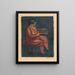 Frau sitzend ohne Titel - Karl Wiener — gerahmtes Bild an der Wand