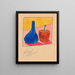Stillleben II - Karl Wiener — gerahmtes Bild an der Wand