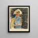 Portrait de femme II - Karl Wiener — gerahmtes Bild an der Wand