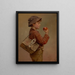 Junge mit einem Apfel - Karl Witkowski — gerahmtes Bild an der Wand