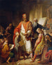 Charlemagne ermahnt die nachlässigen Studenten - Karl von Blaas — Ansicht des Kunstwerks