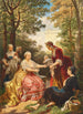 L'Imperatrice Marie-Thérèse, die sich um das Kind einer armen Frau im Garten des Schlosses Schönbrunn kümmert - Karl von Blaas — Ansicht des Kunstwerks