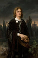 Portrait von Wincenty Rapacki in der Rolle des Hamlet - Karol Miller — Ansicht des Kunstwerks