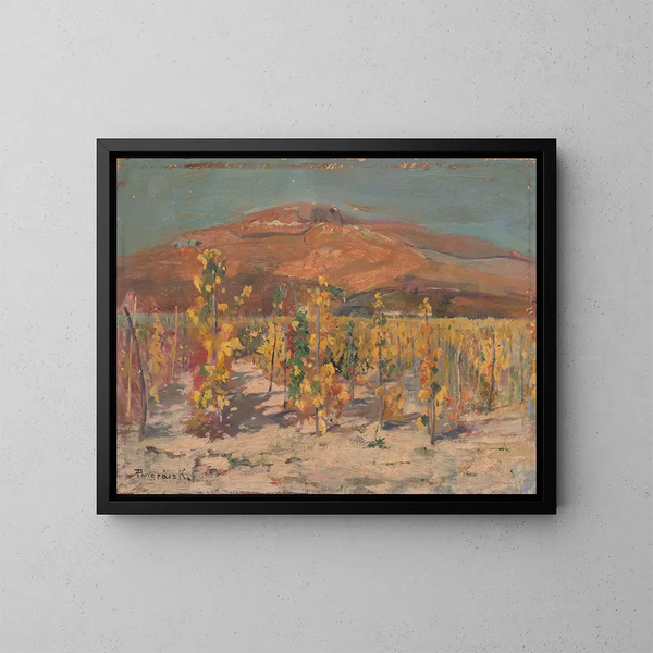 Weinberge am Fuße des Zobor - Karol Pongrácz — gerahmtes Bild an der Wand