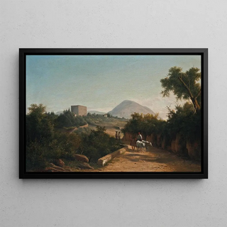 Karoly Marko the Younger - Travellers on an Italian country road.webp