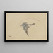 Ein fliegender Vogel nach links gesehen von oben - Katsushika Hokusai — gerahmtes Bild an der Wand