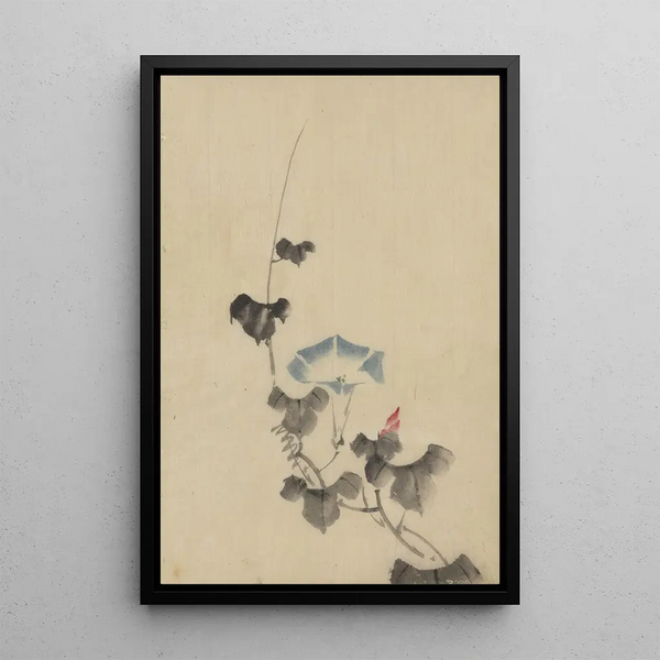 Katsushika Hokusai - Blue blossom of morning glory on vine.webp