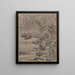Büffel und Hirte - Kawanabe Kyōsai — gerahmtes Bild an der Wand