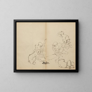 Kawanabe Kysai - Calligraphy in the Heat.webp
