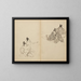 Concours de pets des courtisans - Kawanabe Kyōsai — gerahmtes Bild an der Wand