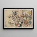 Dke Hyakumanben - Kawanabe Kyōsai — gerahmtes Bild an der Wand