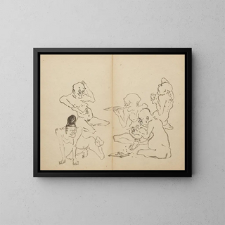 Fête de la boisson - Kawanabe Kyōsai — gerahmtes Bild an der Wand