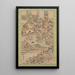 Versammlung von Malerei und Kalligraphie bei den Nakamura in Ryogoku - Kawanabe Kyōsai — gerahmtes Bild an der Wand