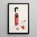 Illustrationen gesammelt aus japanischen Spielzeugen von Kyōsen Pl053 - Kawasaki Kyōsen — gerahmtes Bild an der Wand
