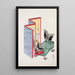 Illustrationen gesammelt von japanischen Spielzeugen Pl089 - Kawasaki Kyōsen — gerahmtes Bild an der Wand