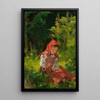 Kazimierz Alchimowicz - Girl in a forest.webp