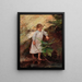 Mädchen in einer Landschaft - Kazimierz Alchimowicz — gerahmtes Bild an der Wand