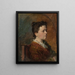 Studie eines Porträts einer jungen Frau - Kazimierz Alchimowicz — gerahmtes Bild an der Wand