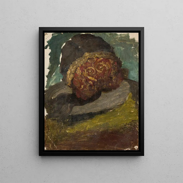 Kazimierz Alchimowicz - Womans head in a cap back view study for the painting Defence of Olsztyn by Karliski.webp