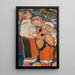 Triptychon des Palmsonntags Mädchen Houtsoules - Kazimierz Sichulski — gerahmtes Bild an der Wand
