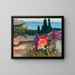 Landschaft im Süden Taormina - Kazimierz Stabrowski — gerahmtes Bild an der Wand