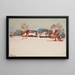 Winterlandschaft mit Dorf - Kazimierz Wojtanowicz — gerahmtes Bild an der Wand