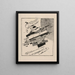 Satelliten-Supramatistische Gemälde - Kazimir Malewitsch — gerahmtes Bild an der Wand