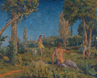 Artemis mit einem Hund und zwei Begleitern an einer Quelle - Ker Xavier Roussel — Ansicht des Kunstwerks