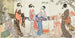 Trocknen und Spannen des Stoffes - Kitagawa Utamaro — Ansicht des Kunstwerks