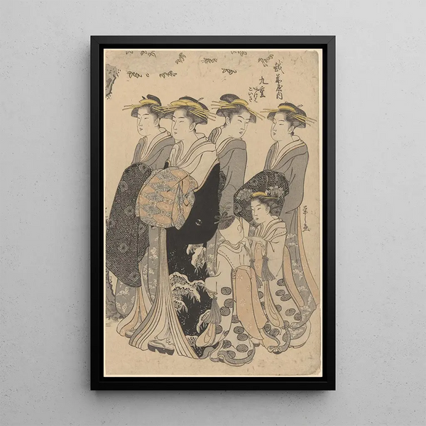Kitagawa Utamaro - Woman with Attendants.webp
