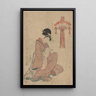 Kitagawa Utamaro - Woman with Scroll.webp