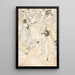 Druck auf Holz, das neue Drucke vertreibt - Kitagawa Utamaro — gerahmtes Bild an der Wand