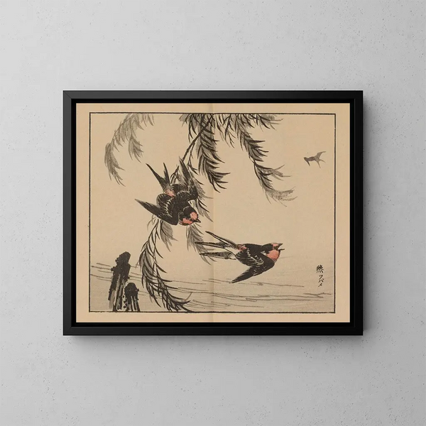 Bairei gafu, planche 15 - Kono Bairei — gerahmtes Bild an der Wand