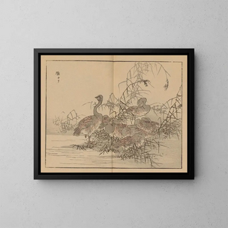 Bairei gafu, planche 43 - Kono Bairei — gerahmtes Bild an der Wand