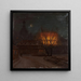 Winterabend in Dresden - Knud Baade — gerahmtes Bild an der Wand