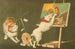 Katzen und Leinwand - Kobayashi Kiyochika — Ansicht des Kunstwerks