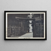 Abend im Heiligtum von Tshg, Ueno, Tokio - Kobayashi Kiyochika — gerahmtes Bild an der Wand