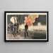 Die Fall des Forts von Chinchow - Kobayashi Kiyochika — gerahmtes Bild an der Wand