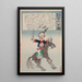 Le commandant tremblant de la série Longue vie au Japon Cent sélections Cent rires - Kobayashi Kiyochika — gerahmtes Bild an der Wand