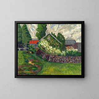 Landschaft von Taluma - Konrad Mägi — gerahmtes Bild an der Wand