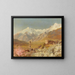 Blick auf Meran im Frühling - Konrad Petrides — gerahmtes Bild an der Wand