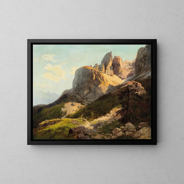 in den Dolomiten - Konrad Petrides — gerahmtes Bild an der Wand