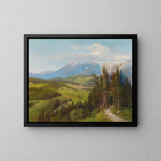 Vue de la région de Rax - Konrad Petrides — gerahmtes Bild an der Wand